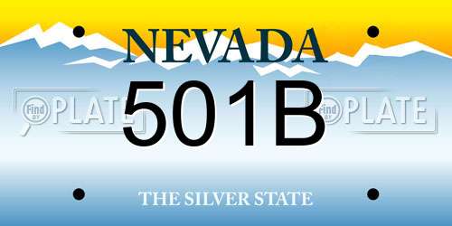 501B Nevada License Plate