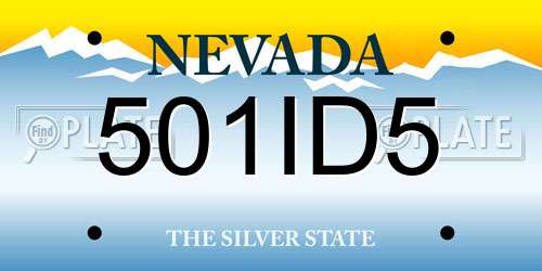 501ID5 Nevada License Plate