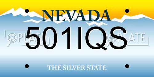 501IQS Nevada License Plate