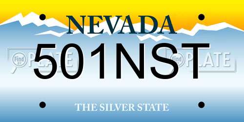 501NST Nevada License Plate