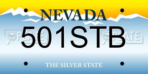 501STB Nevada License Plate