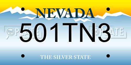 501TN3 Nevada License Plate