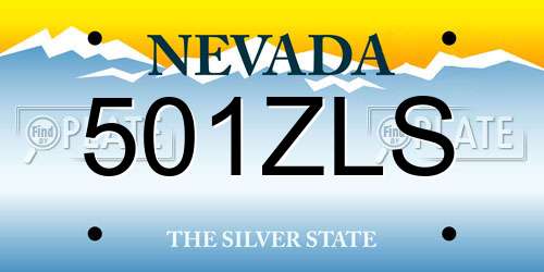 501ZLS Nevada License Plate