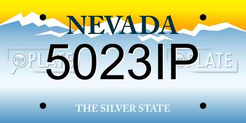 5023IP Nevada License Plate