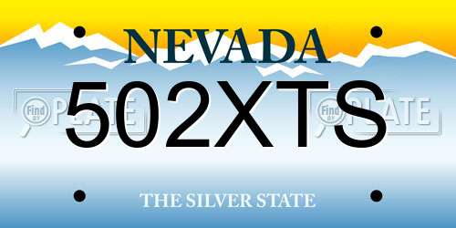 502XTS Nevada License Plate
