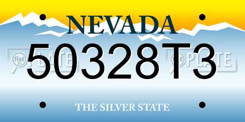 50328T3 Nevada License Plate