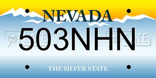 503NHN Nevada License Plate