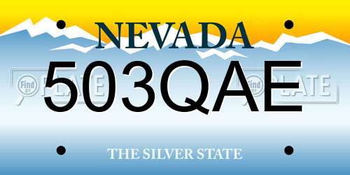 503QAE Nevada License Plate