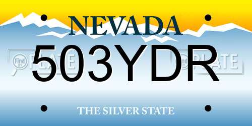 503YDR Nevada License Plate