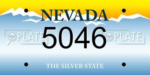 5046 Nevada License Plate