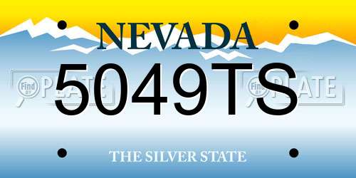 5049TS Nevada License Plate