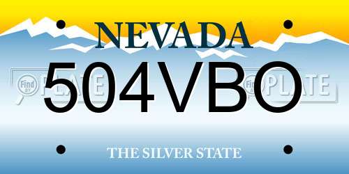 504VBO Nevada License Plate