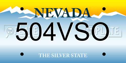 504VSO Nevada License Plate
