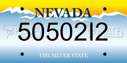 50502I2 Nevada License Plate