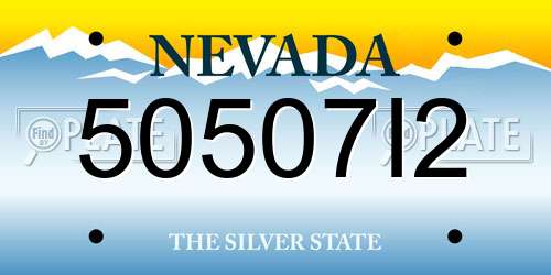 50507I2 Nevada License Plate