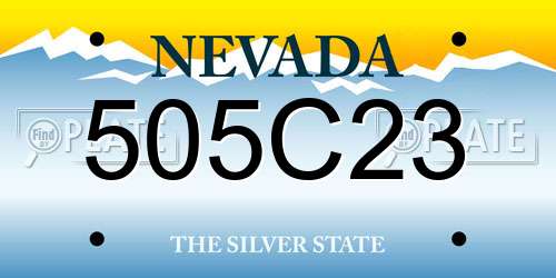 505C23 Nevada License Plate