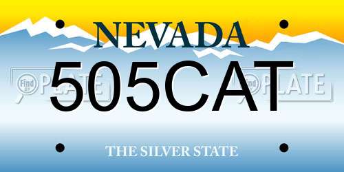 505CAT Nevada License Plate