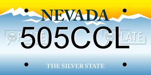 505CCL Nevada License Plate