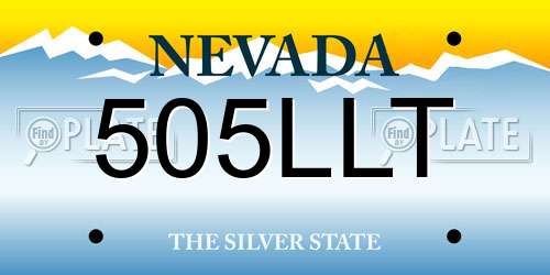 505LLT Nevada License Plate