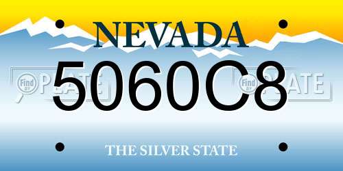 5060C8 Nevada License Plate