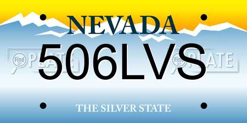 506LVS Nevada License Plate