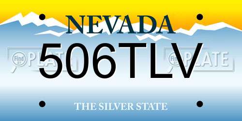 506TLV Nevada License Plate