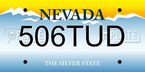 506TUD Nevada License Plate