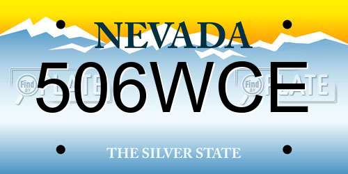 506WCE Nevada License Plate