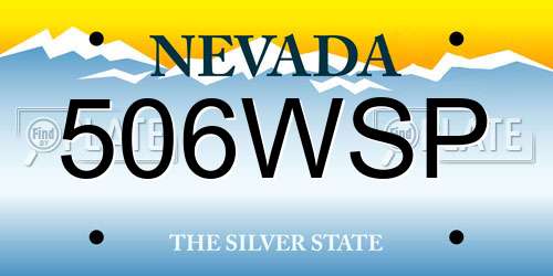 506WSP Nevada License Plate