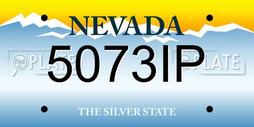 5073IP Nevada License Plate