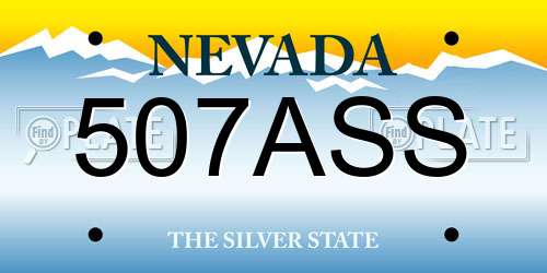 507ASS Nevada License Plate
