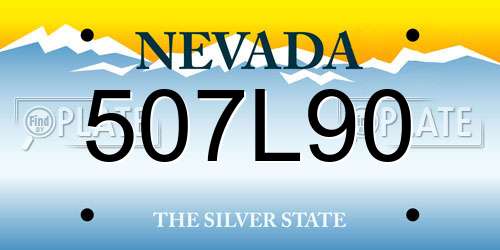 507L90 Nevada License Plate
