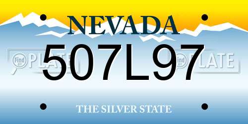 507L97 Nevada License Plate
