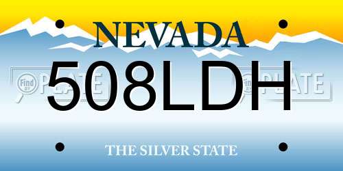 508LDH Nevada License Plate