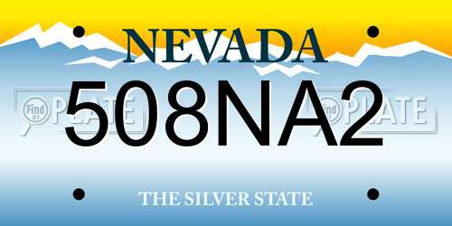 508NA2 Nevada License Plate