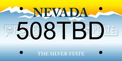 508TBD Nevada License Plate