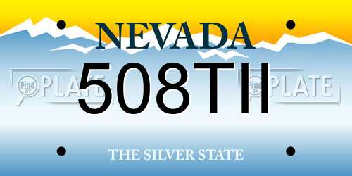 508TII Nevada License Plate