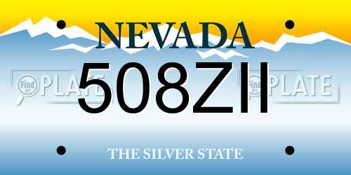508ZII Nevada License Plate