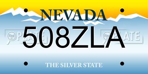 508ZLA Nevada License Plate