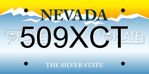 509XCT Nevada License Plate