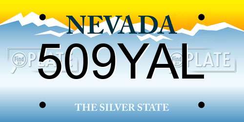 509YAL Nevada License Plate