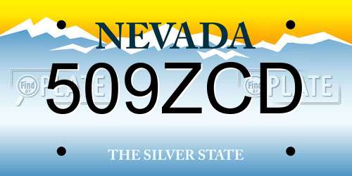 509ZCD Nevada License Plate
