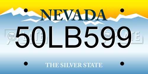 50LB599 Nevada License Plate