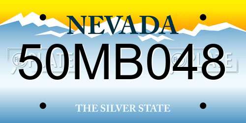 50MB048 Nevada License Plate