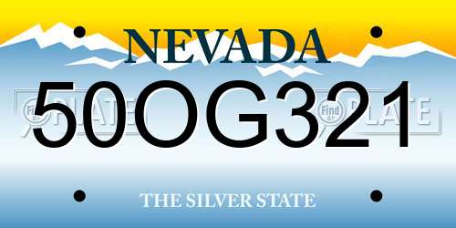 50OG321 Nevada License Plate