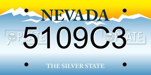 5109C3 Nevada License Plate