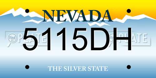 5115DH Nevada License Plate