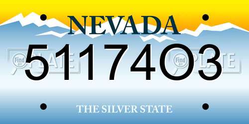 51174O3 Nevada License Plate