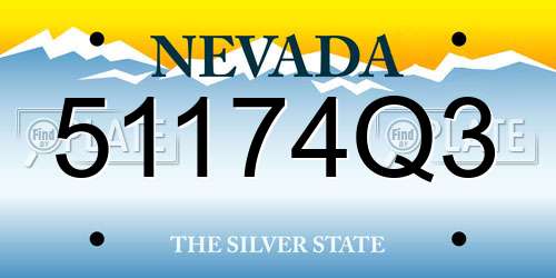 51174Q3 Nevada License Plate