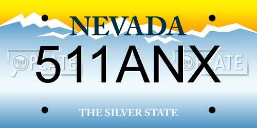 511ANX Nevada License Plate
